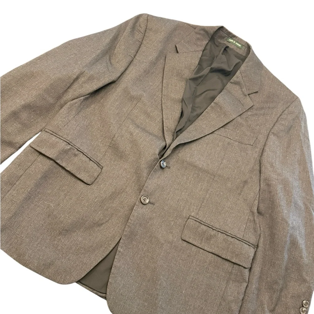 Vintage Lauren Ralph Lauren Virgin Wool Blazer Sport Coat Mens 2 Button 44S Grey